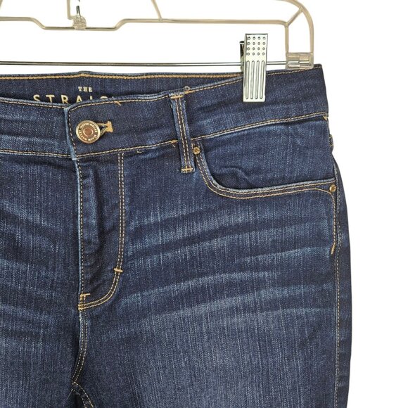 White House Black Market Grommet Hem The Straight Crop Jeans Mid Rise Size 6 - Picture 3 of 9